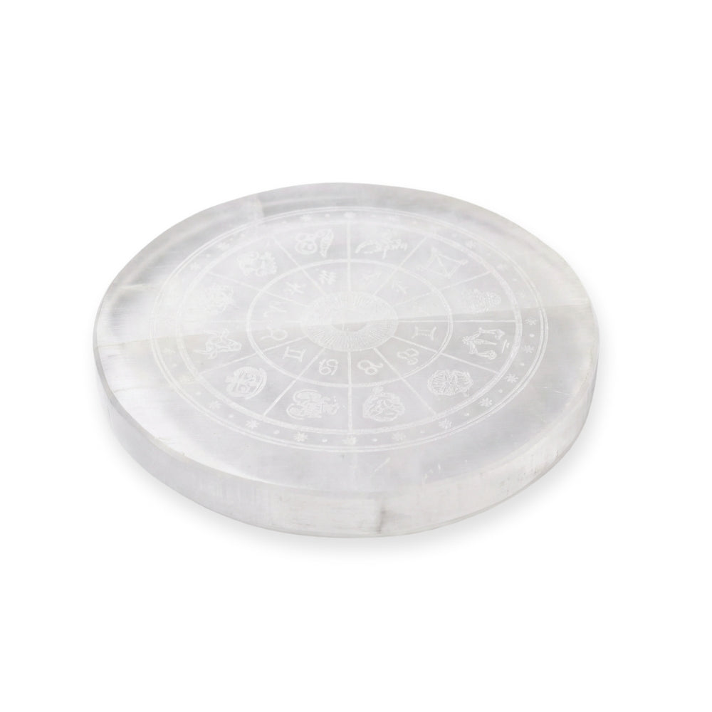 MantraMani® SELENITE (Chandramani) – Plate | Cleansing, Charging other crystals,