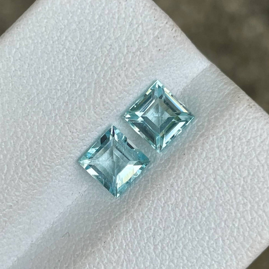 MantraMani® 1.21 Carat Blue Aquamarine Baguette Cut Natural Loose Gemstone