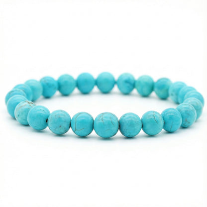 Turquoise Céleste Irani Firoza – Natural Iranian Turquoise Protection, Wealth & Health Bracelet (AAA Grade | Jupiter Energy | Evil Eye Shield)