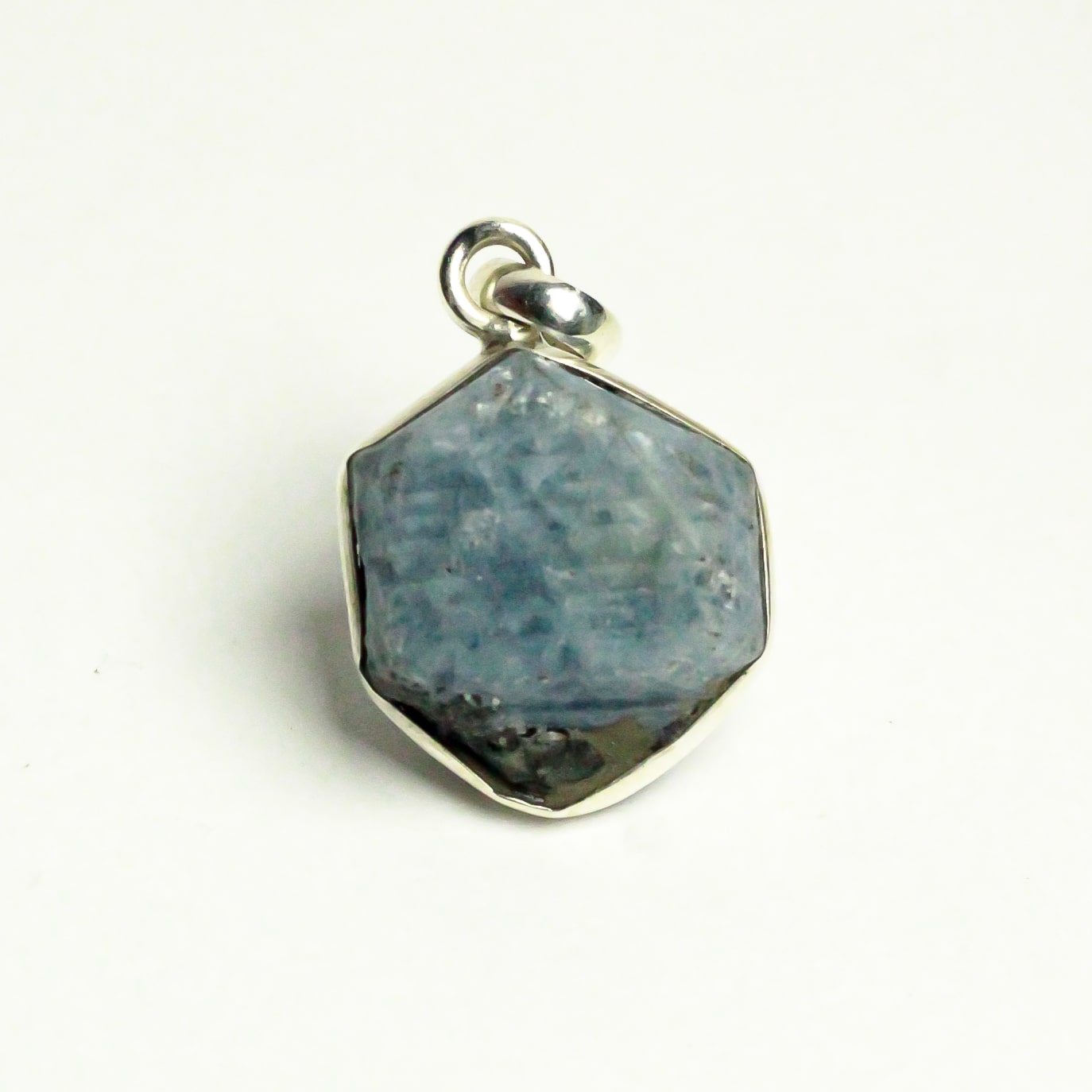 MantraMani® Blue Sapphire Crystal Silver Pendant