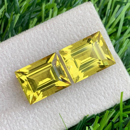 MantraMani® 18.55 Carat Yellow Quartz Baguette Cut Natural Loose Gemstone