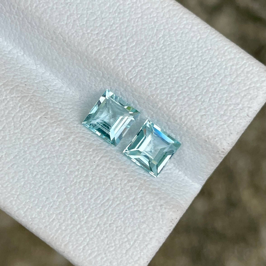 MantraMani® 1.21 Carat Blue Aquamarine Baguette Cut Natural Loose Gemstone