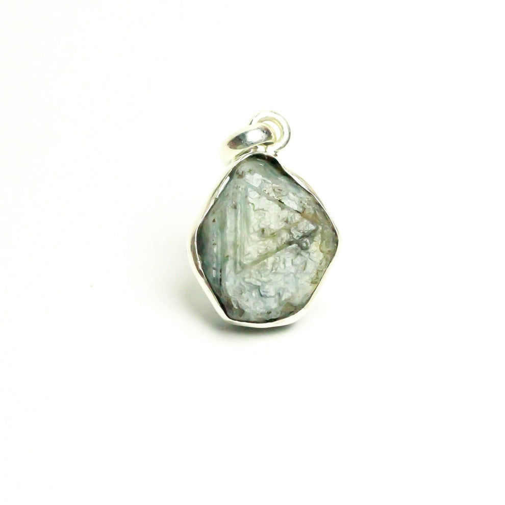 MantraMani® Blue Sapphire Crystal Silver Pendant