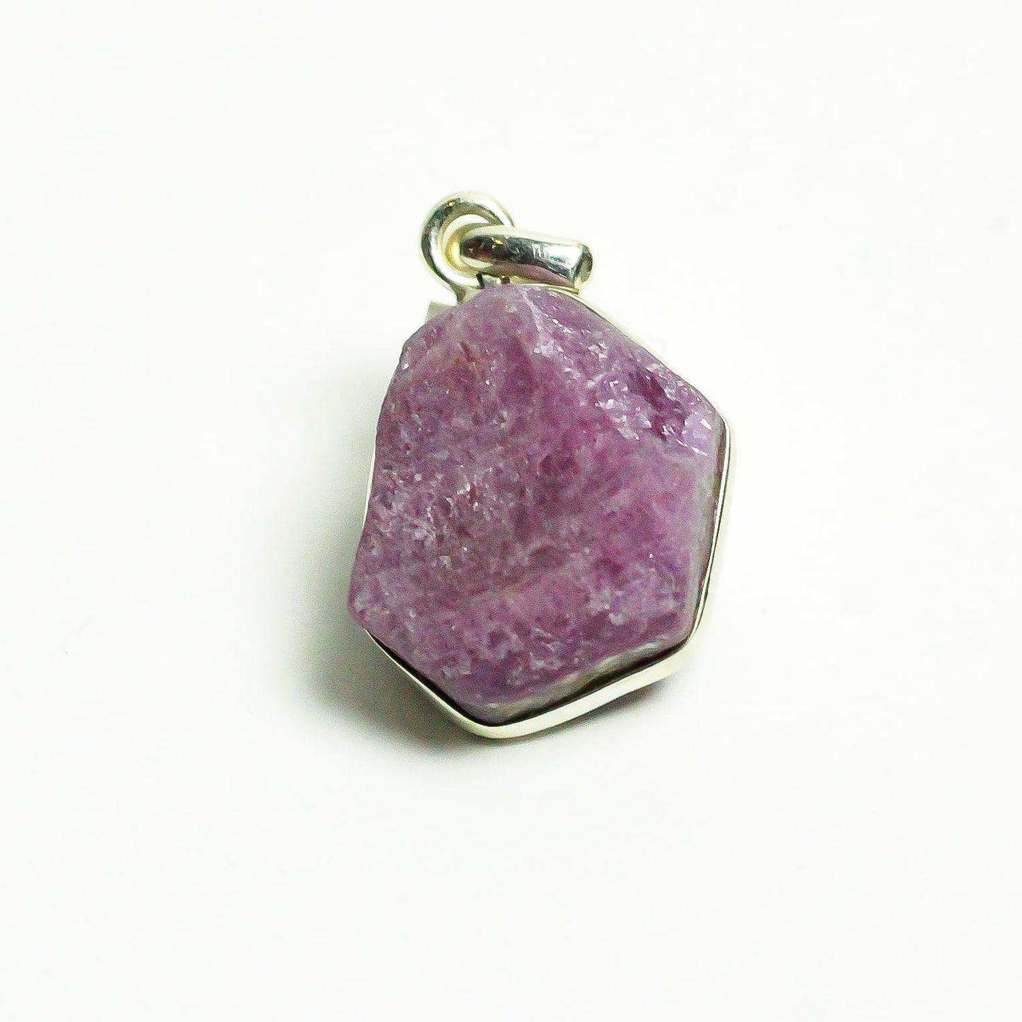 MantraMani® African Ruby Crystal Silver Pendant