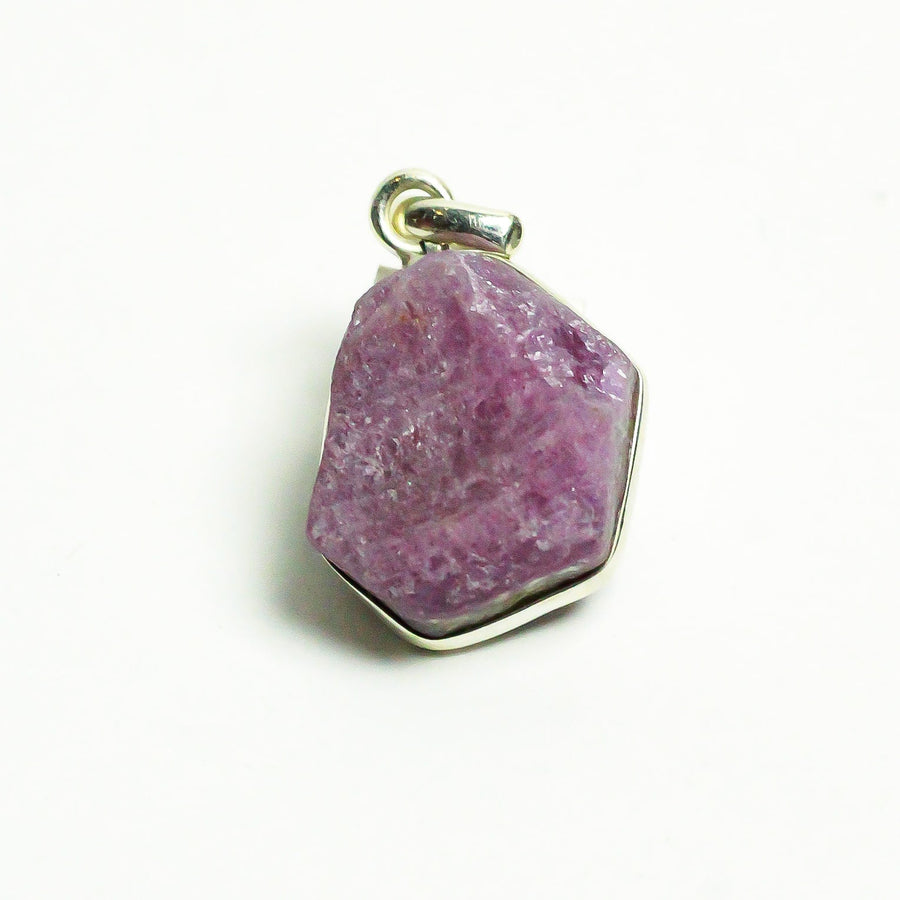 MantraMani® African Ruby Crystal Silver Pendant