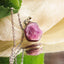 MantraMani® African Ruby Crystal Silver Pendant
