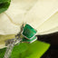 MantraMani® Emerald Raw Crystal Silver Pendant