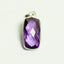 MantraMani® Amethyst Crystal Square Silver Pendant