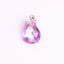 MantraMani® Amethyst Crystal Tear Drop Silver Pendant
