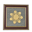 MantraMani® 7 Chakra Raw Pyrite Frame for Energy Balance & Wealth Flow with FREE Raw pyrite stone