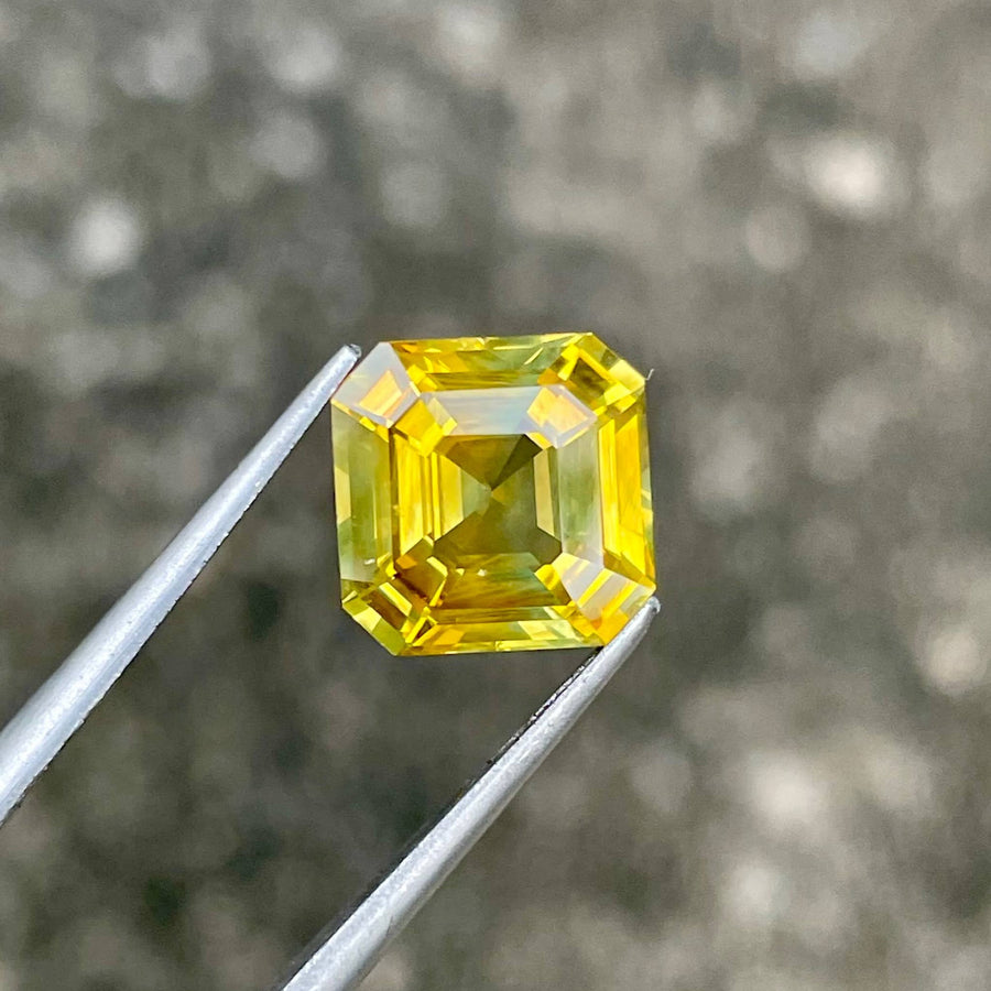 MantraMani® 5.17 Carat Yellow Sapphire Cushion Cut Natural Loose Gemstone