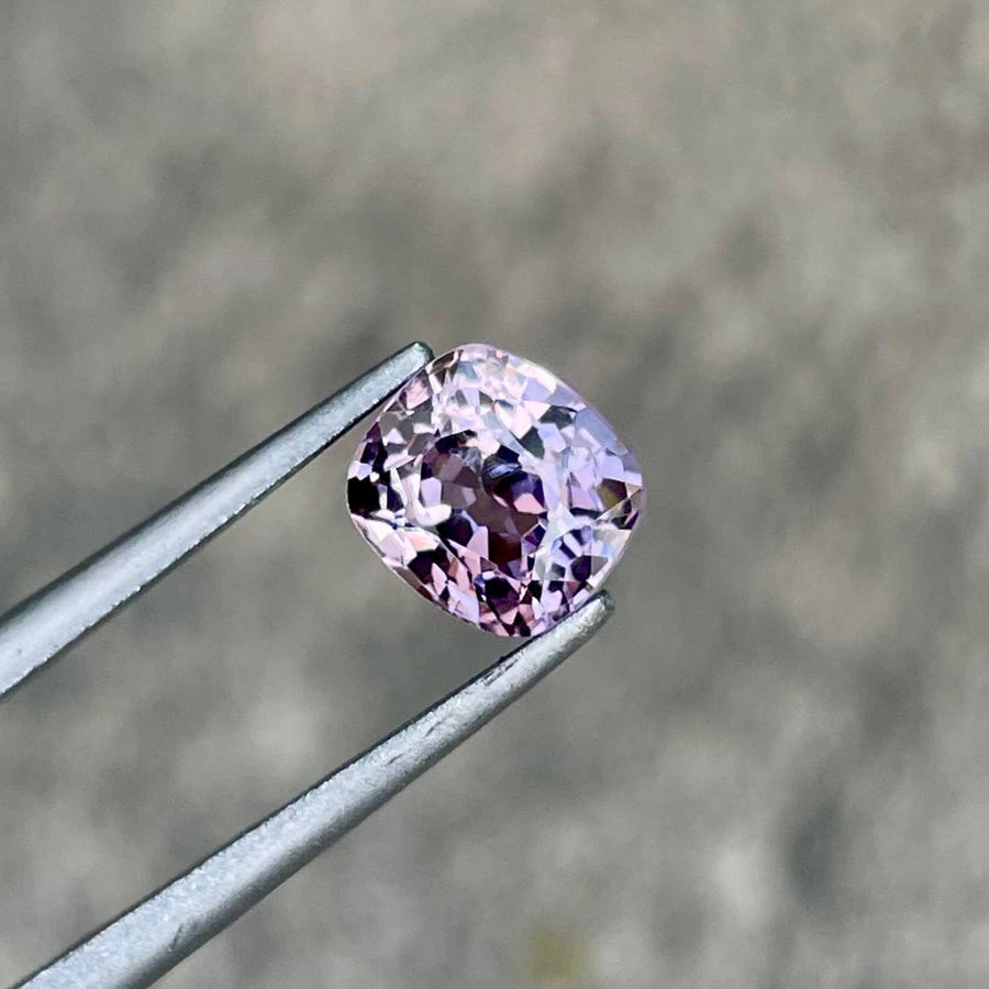 MantraMani® 1.28 Carat Purplish Pink Spinel Cushion Cut Natural Loose Gemstone