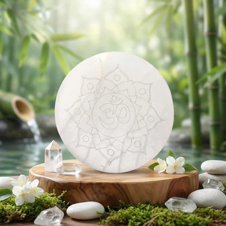 MantraMani® SELENITE (Chandramani) – Decor & Plate | Cleansing, Charging other c