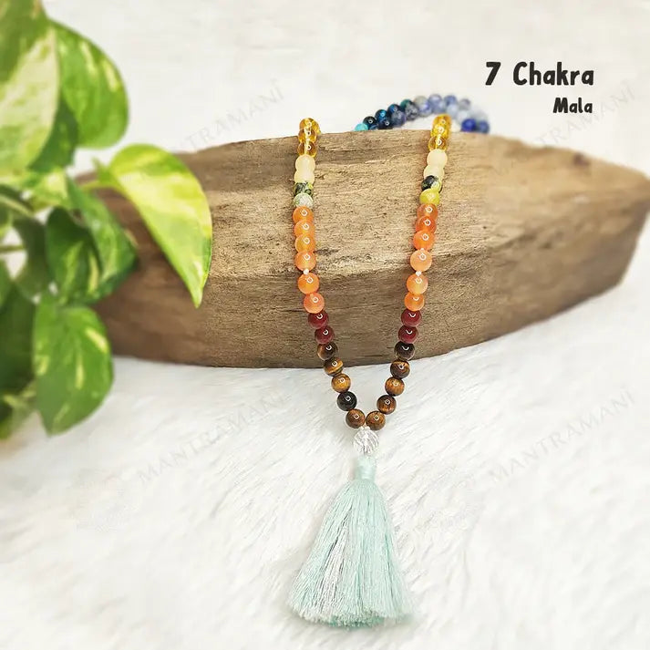 MantraMani® 7 Chakra Gemstone Mala