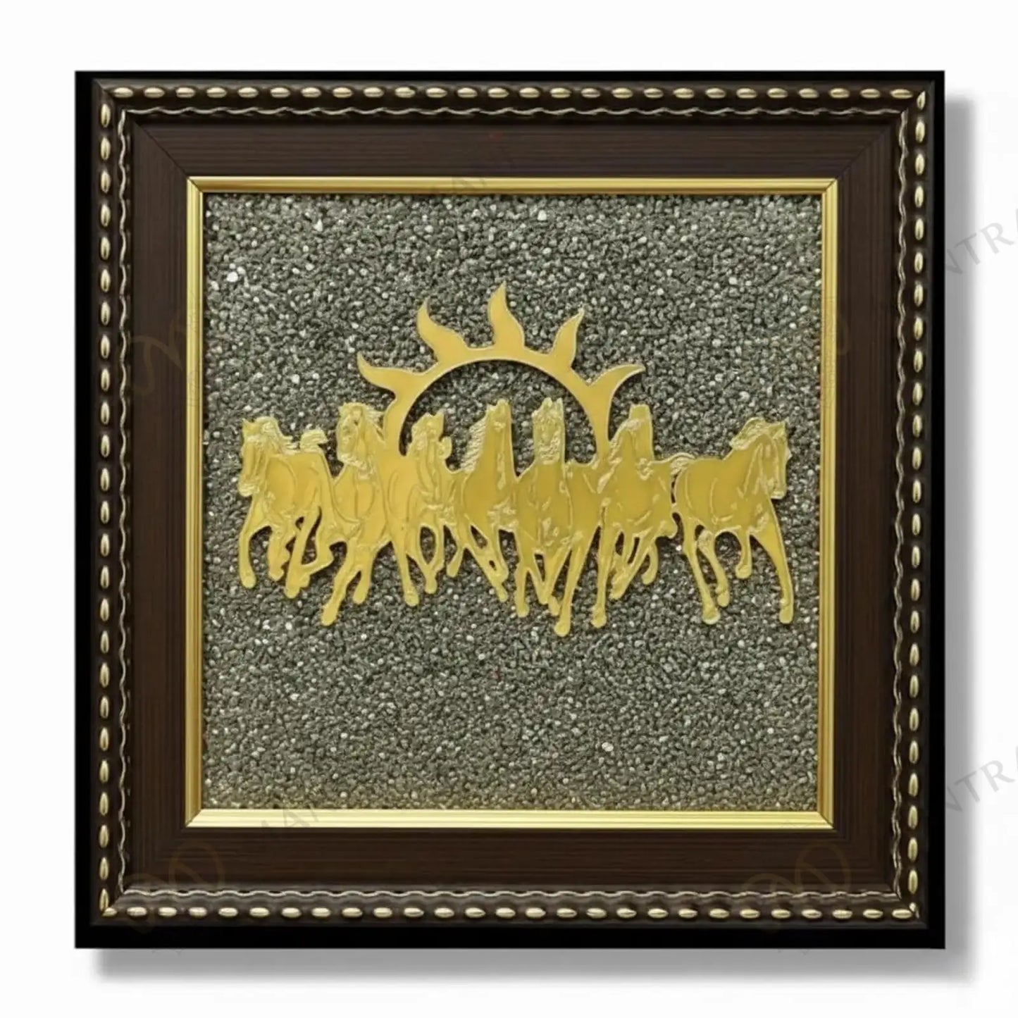 MantraMani® Limited Edition - 7 Horses on Raw Pyrite Frame (Big Size)
