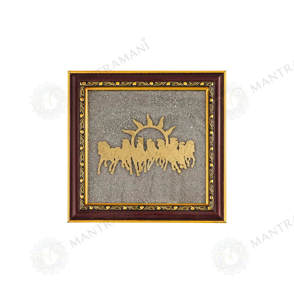 MantraMani® Wealth Code Raw Pyrite Frame for Power & Energy Flow with FREE Raw Pyrite Stone