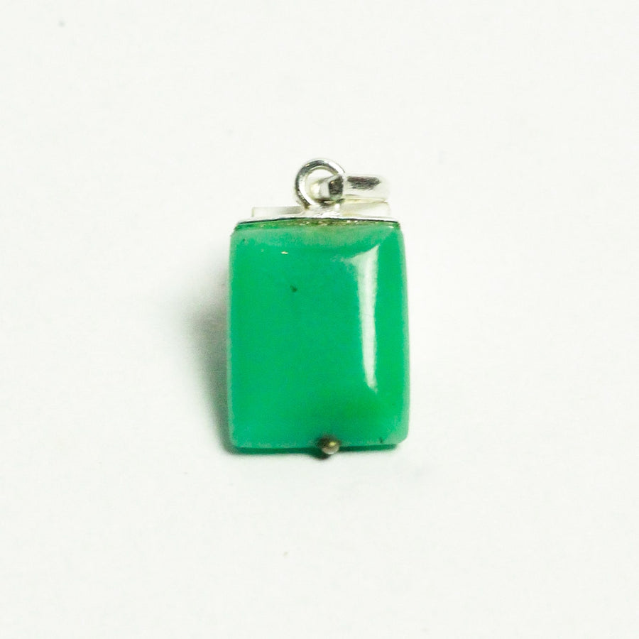 MantraMani® Chrysoprase Crystal Silver Pendant