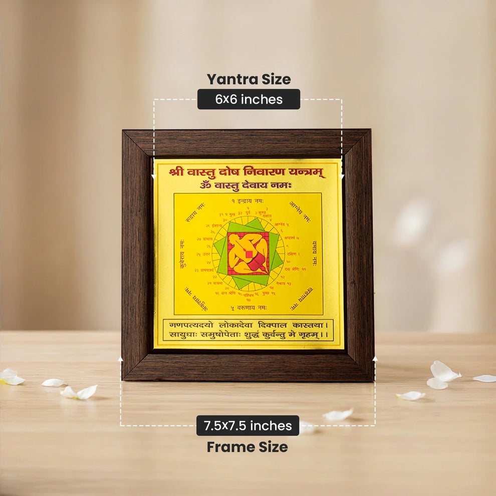 MantraMani® Vastu Dosh Nivaran Yantra (6×6 inch) with Frame