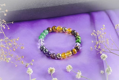 Amethyst Crystal Healing Natural Gemstone Bracelet For Men & Women