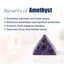 MantraMani® Amethyst Crystal Pyramid – Natural Healing Crystal Pyramid for Calm, Meditation