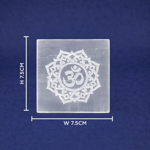 MantraMani SELENITE (Chandramani) – Plate - Cleansing, Charging other crystals,