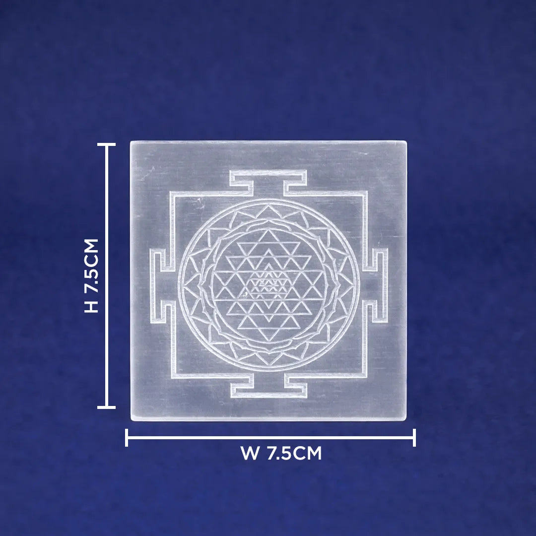 MantraMani® SELENITE (Chandramani) – Yantra & Plate | Cleansing, Charging other