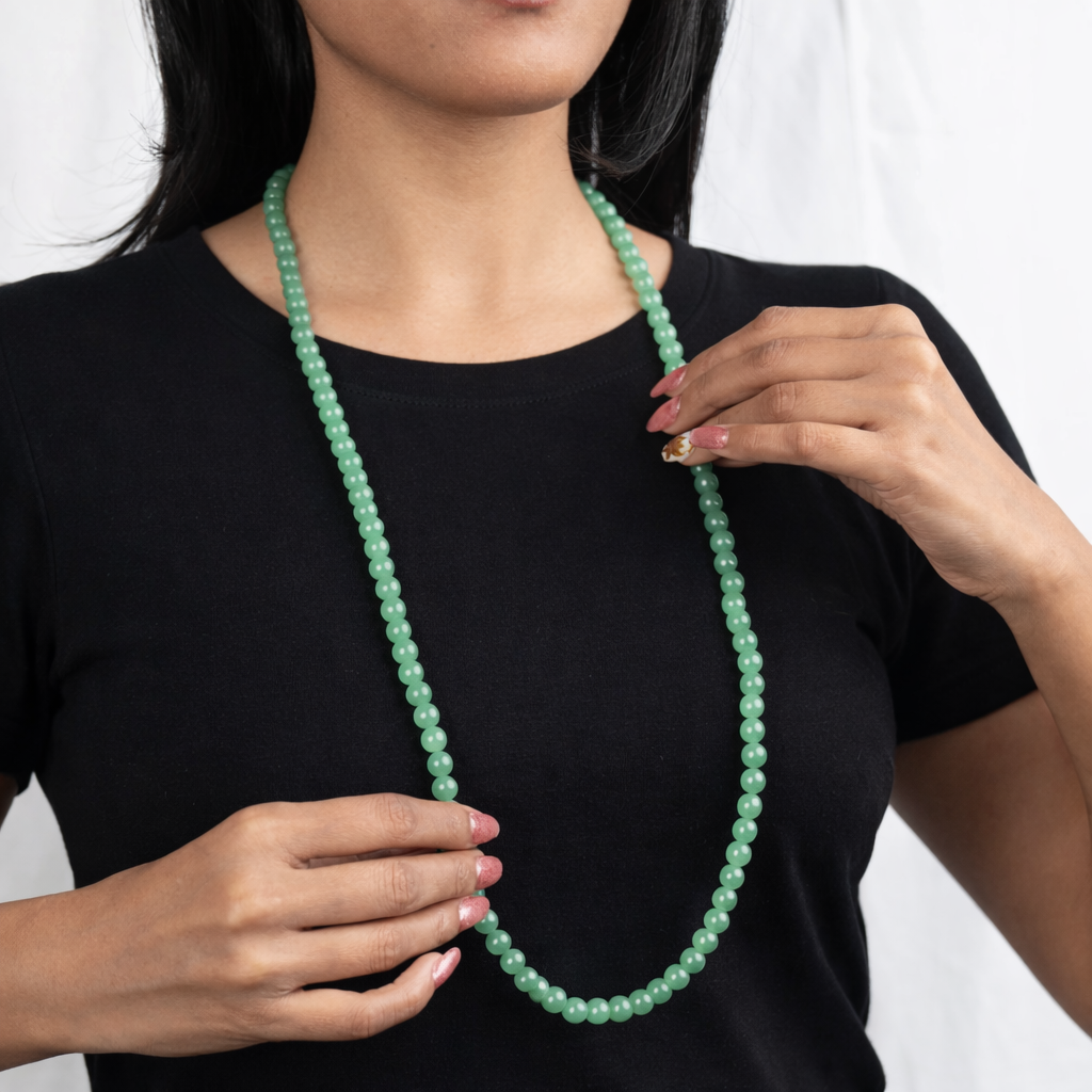 MantraMani® Green Aventurine Mala - 8mm || 108 Beads