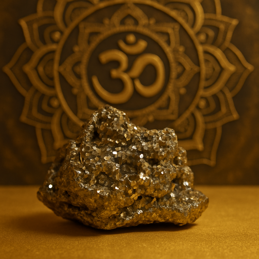 Mantramani® Raw Pyrite Stone & Geode | Abundance, Confidence & Protection