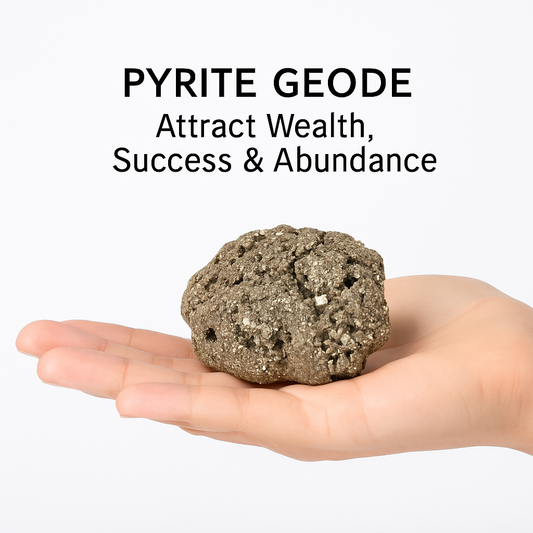 Mantramani® Raw Pyrite Stone & Geode | Abundance, Confidence & Protection