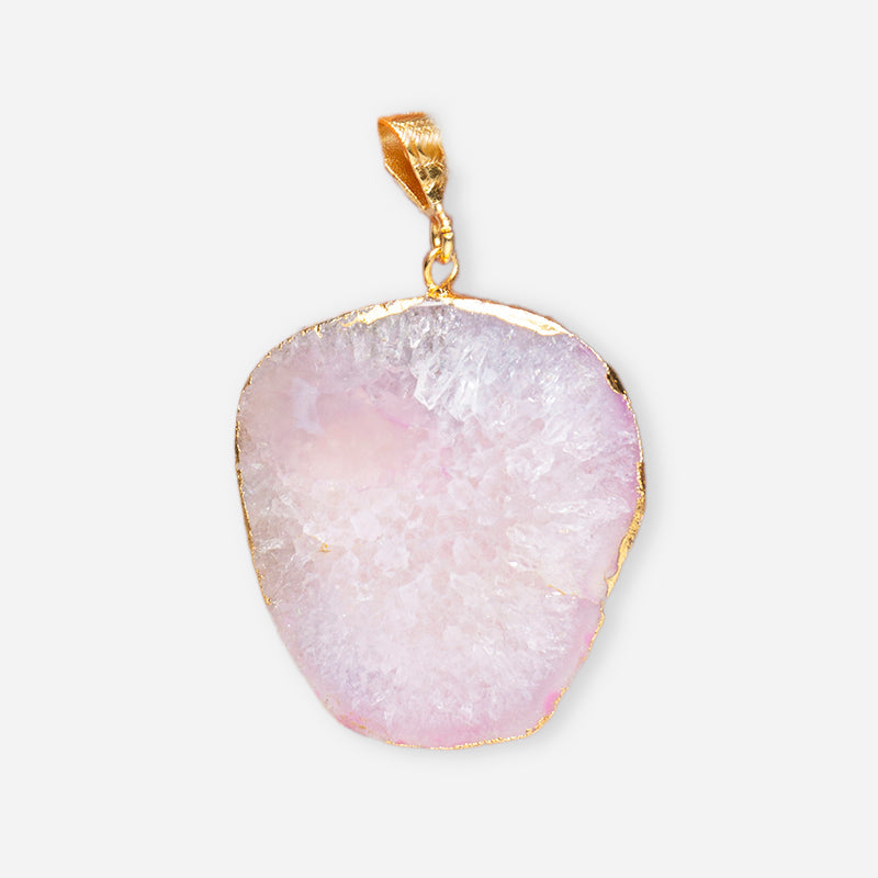 MantraMani® Agate Crystal Slice Pendant
