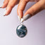 MantraMani® Moss Agate Crystal Round Pendant