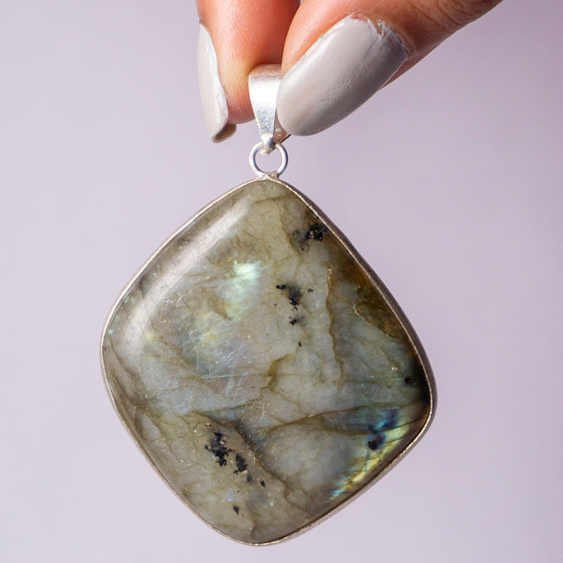 MantraMani® Labradorite Crystal Fancy Pendant