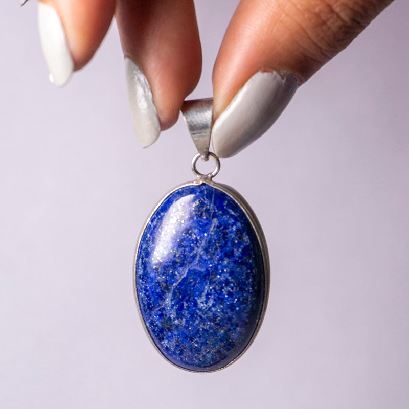 MantraMani Lapis Lazuli Crystal Fancy Pendant