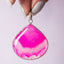 MantraMani® Pink Onyx Crystal Teardrop Pendant