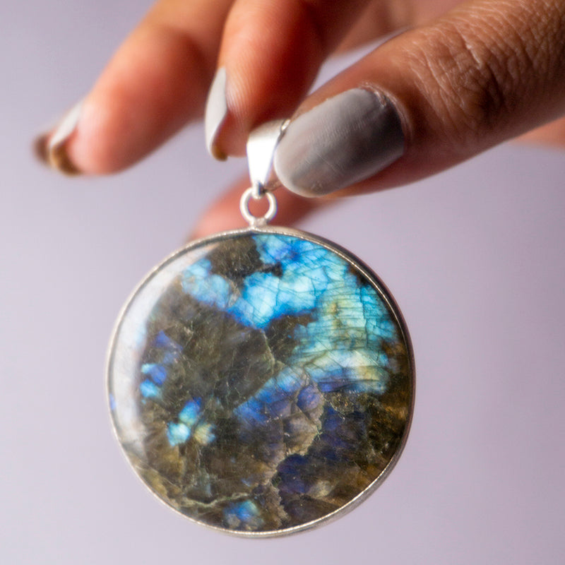 MantraMani® Labradorite Crystal Fancy Pendant