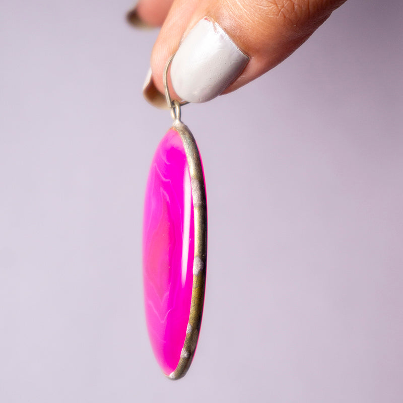 MantraMani® Pink Onyx Crystal Oval Pendant