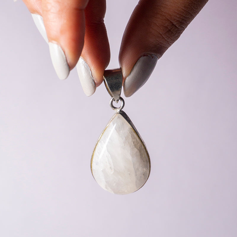 MantraMani® Moonstone Crystal Pendant