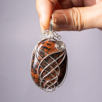 MantraMani® Mahogany Crystal Pendant