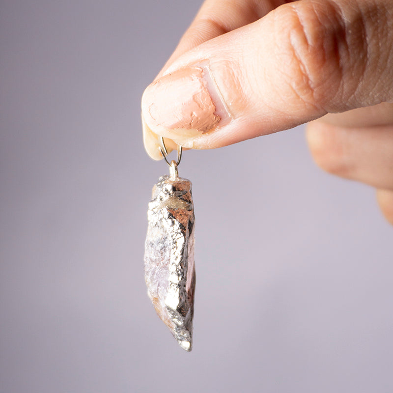 MantraMani Amethyst Crystal Arrowhead Pendant