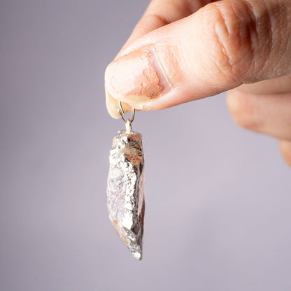 MantraMani Amethyst Crystal Arrowhead Pendant