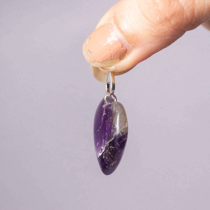 MantraMani Amethyst Crystal Heart Pendant