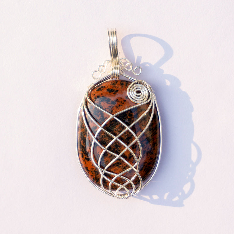 MantraMani® Mahogany Crystal Pendant