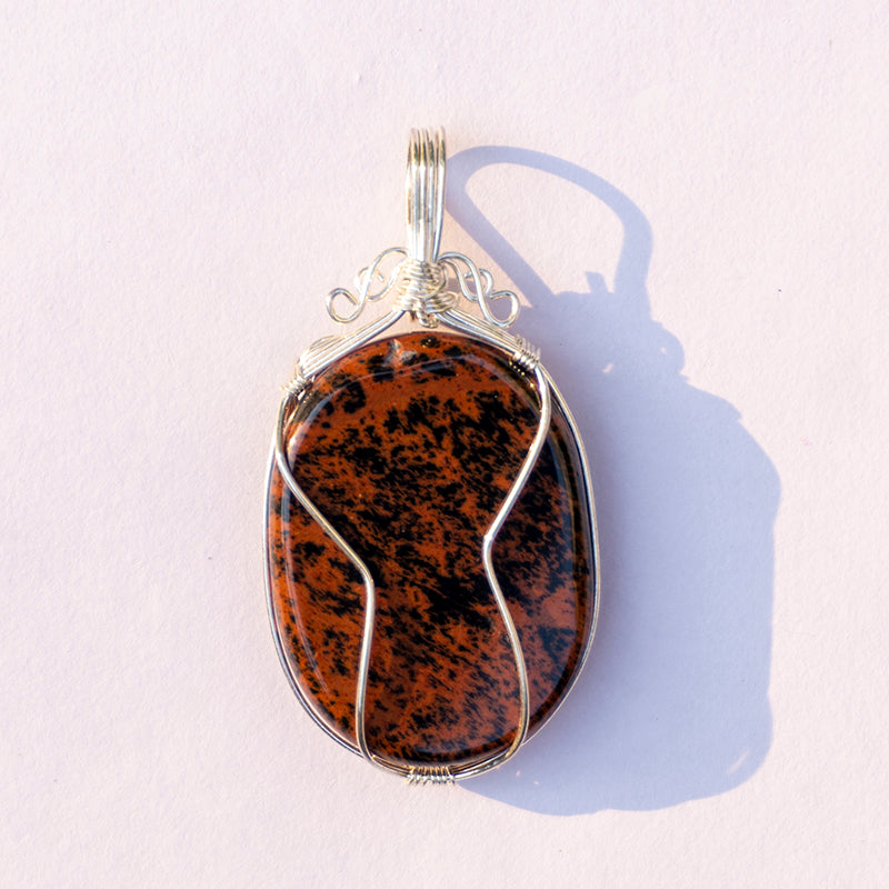 MantraMani® Mahogany Crystal Pendant
