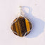 MantraMani® Tiger's Eye Crystal Round Pendant