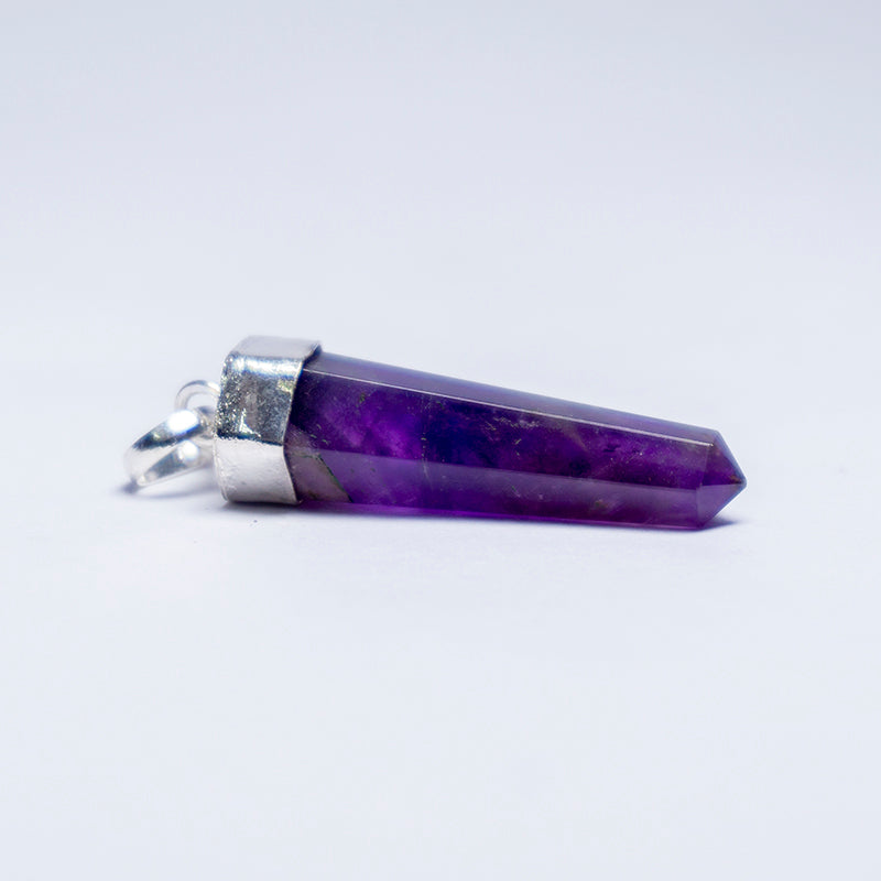 MantraMani® Amethyst Crystal Point Pendant