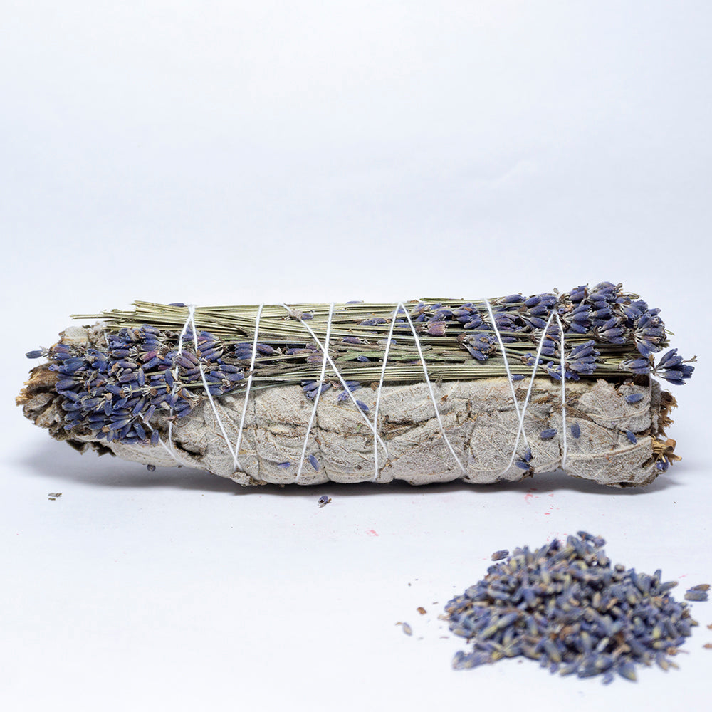 MantraMani® LAVENDER & SAGE (Lavan / Pavitra Shanti) – Smudge Stick | Fosters Fa