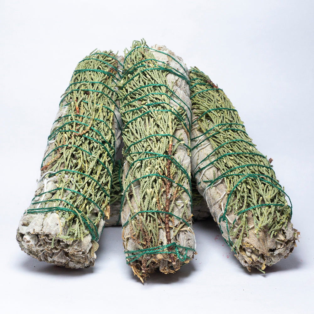 MantraMani® CEDAR & SAGE (Devadaru / Pavitra Shanti) – Smudge Stick | Vastu Prot