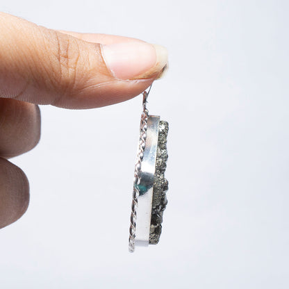 MantraMani Pyrite Crystal Fancy Pendant