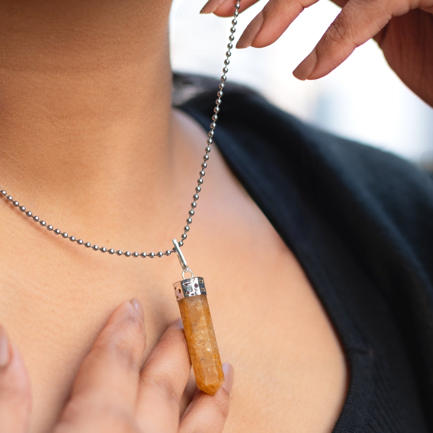 MantraMani® Yellow Jasper Pendant