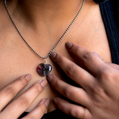 MantraMani® Amethyst Heart Pendant